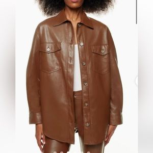 Aritzia Ganna Faux Leather Jacket